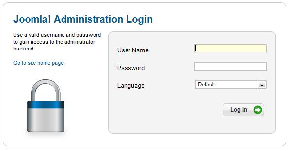 admin login